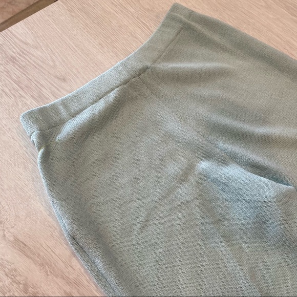 St. John Marie Gray Santana Knit Pants Wool Blue 8 - Picture 6 of 6